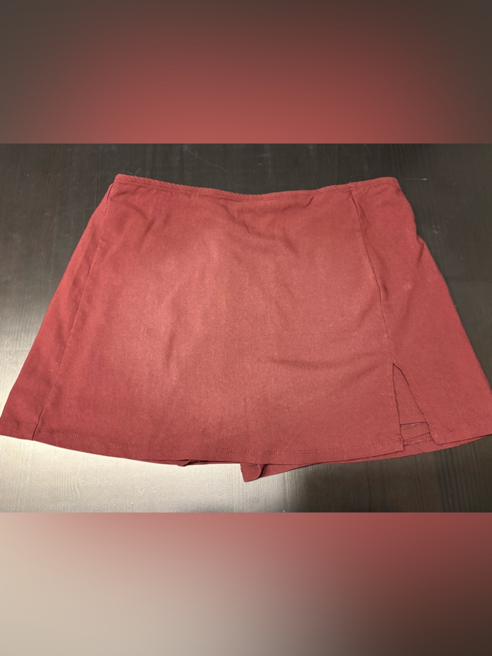 Wild Fable Burgundy Stretch Mini Skort Side Zipper Size M